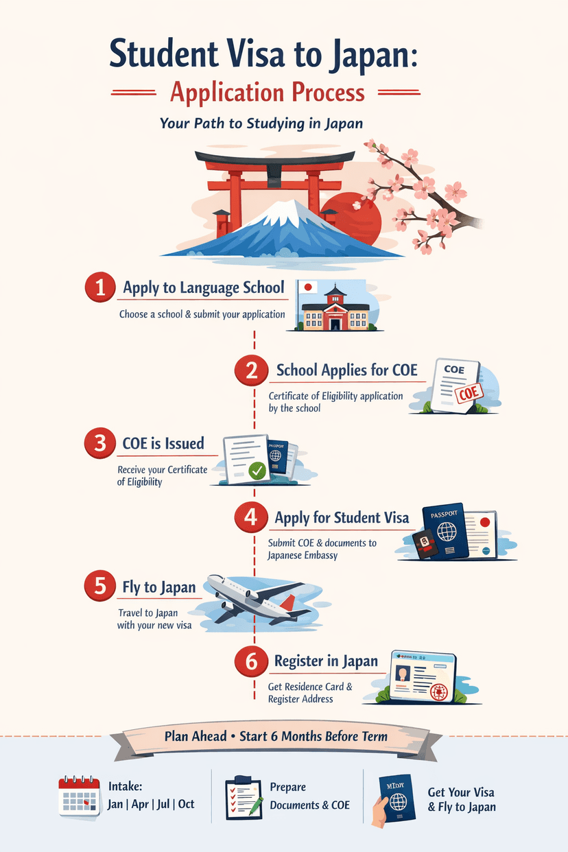 Japanese student visa application process